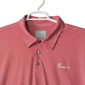 Chick-fil-A Polo Shirts Men's Size 3XL Oobe HydroChill Red Striped Stretch